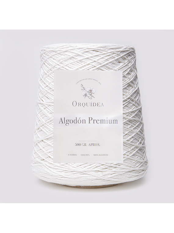 Cono Algodón Premium 500 grs Blanco Invierno