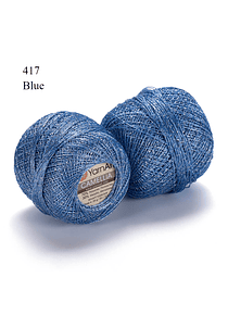 Camellia 25 grs. Glittery Lace YarnArt - 417 Blue