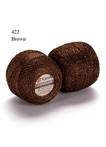 Camellia 25 grs. Glittery Lace YarnArt - 422 Brown
