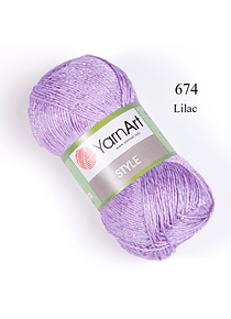Style Yarn Art, Shinny Algodón y Viscosa 50 grs.  - 674 Lilac