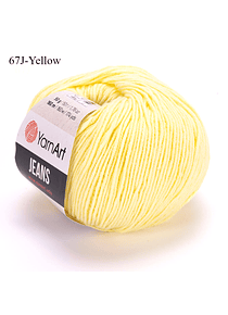 Ovillo Jeans 50 grs. YarnArt Colores del 56 al 96 - 67 Yellow