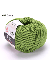 Ovillo Jeans 50 grs. YarnArt Colores del 56 al 96 - 69 Green