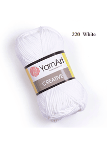Creative 100% algodón peinado grueso - 220 White