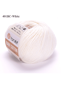 Baby Cotton 50 grs YarnArt  - 401 White