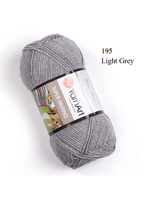 Super Merino YarnArt 100 grs. - 300 mts.  - 195 Light Grey