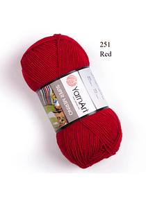 Super Merino YarnArt 100 grs. - 300 mts.  - 251 Red