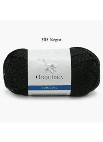 100% lana de 100 grs. colores Orquídea - 305 Negro