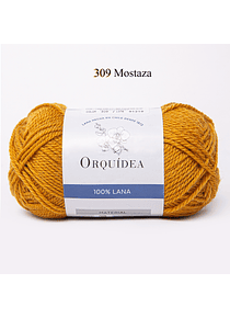 100% lana de 100 grs. colores Orquídea - 309 Mostaza