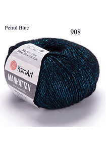 Manhattan Glitter YarnArt 50 grs. - 908 Petrol Blue