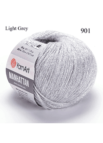 Manhattan Glitter YarnArt 50 grs. - 901 Light Grey