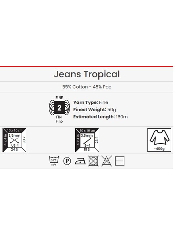 Jeans Tropical 50 grs.