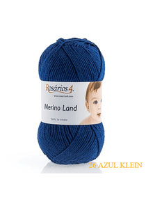 Merino Land Superwash  Rosarios4 - 26 Azul Klein