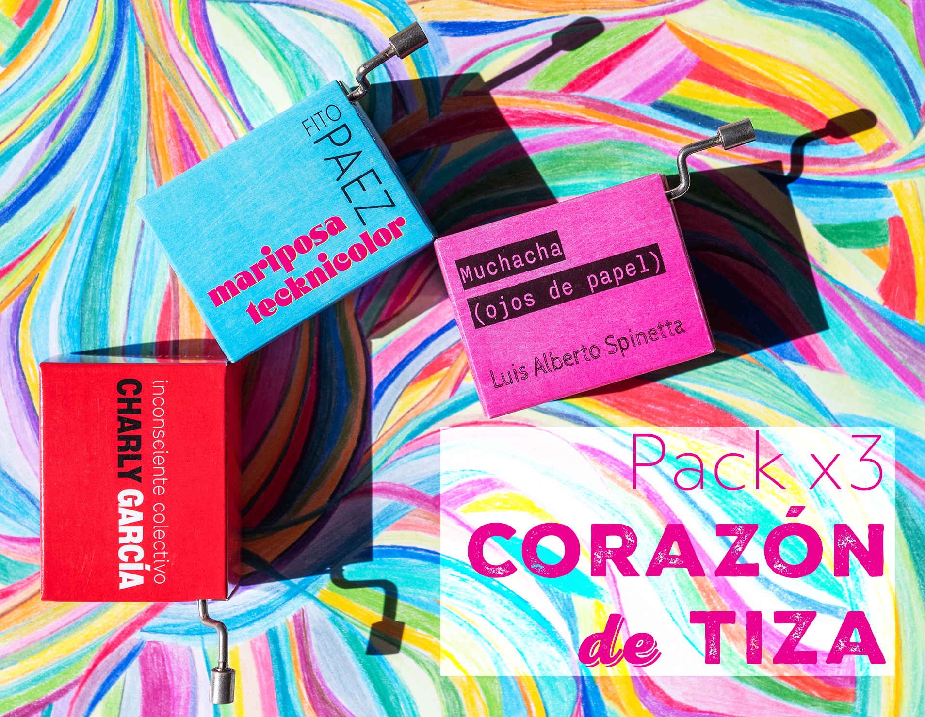 PACK x3 Corazón de tiza