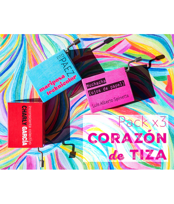 PACK x3 Corazón de tiza