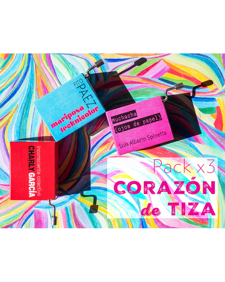 PACK x3 Corazón de tiza