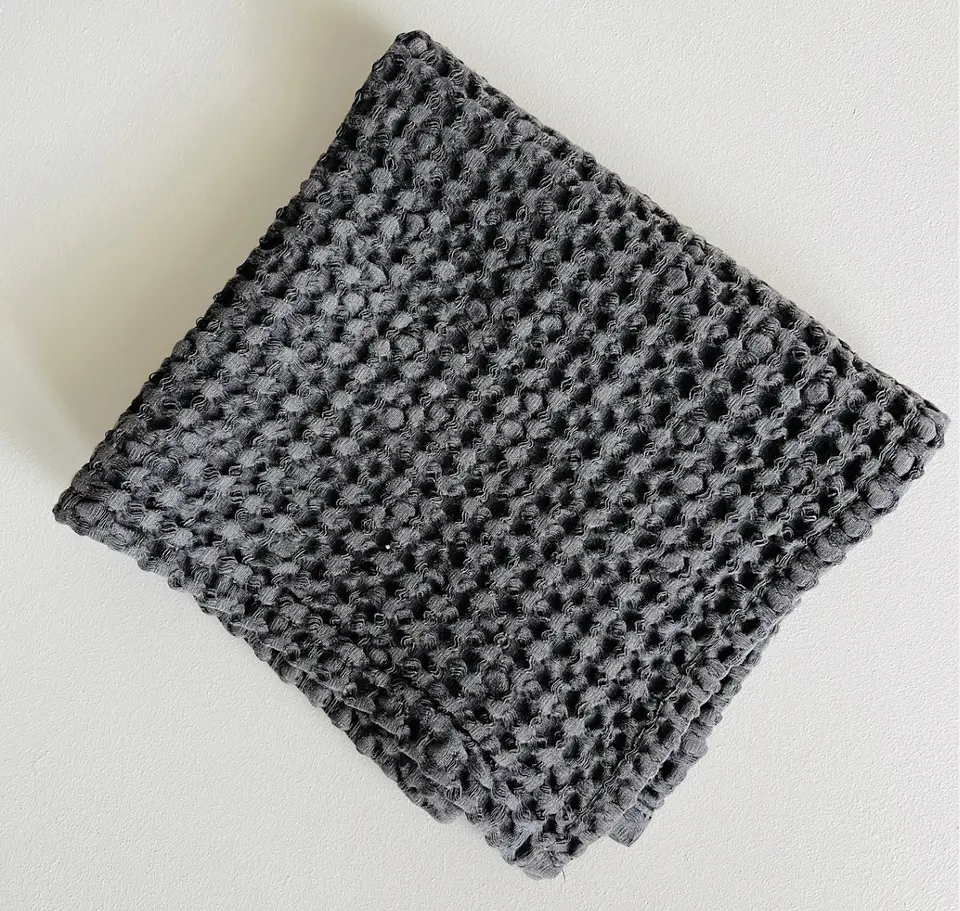 Manta Waffle Gris oscuro 2