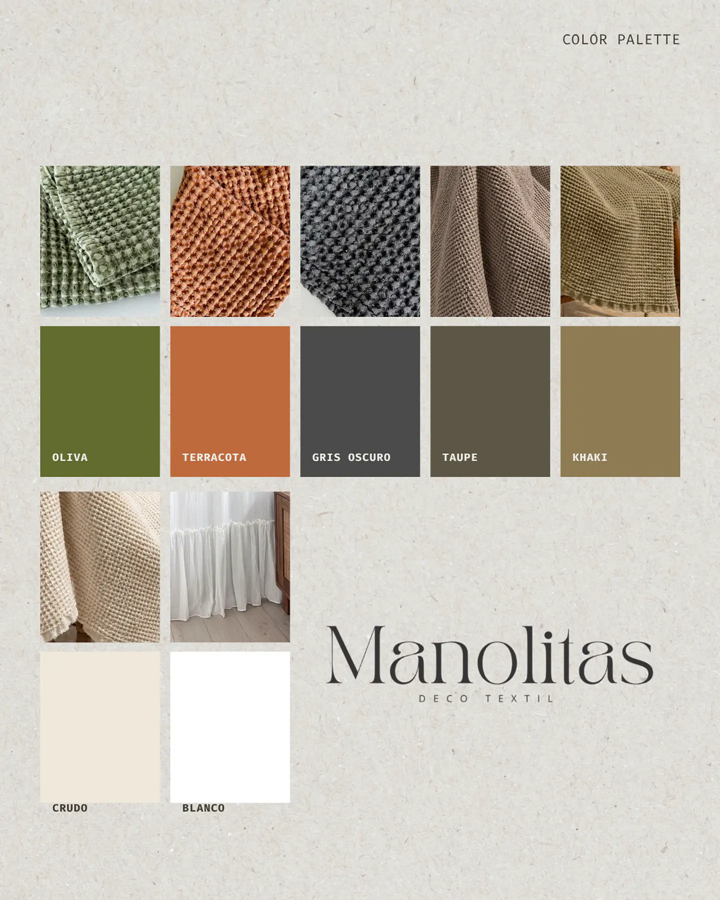 Manta Waffle Gris oscuro 3