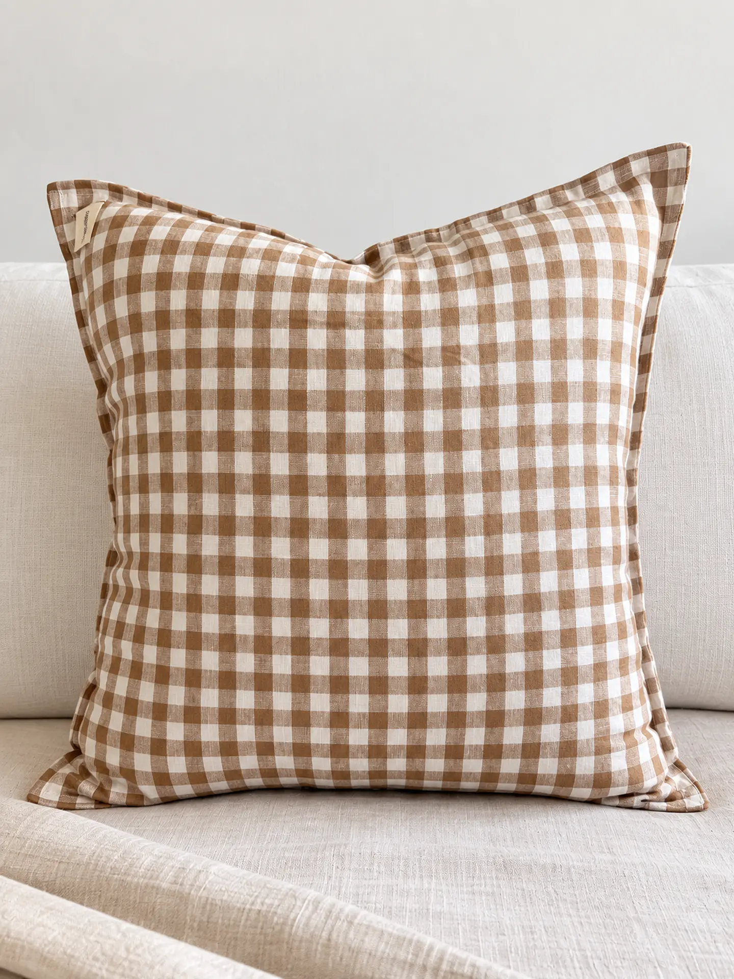 FUNDA DE COJIN 50X50 Checker Taupe  1