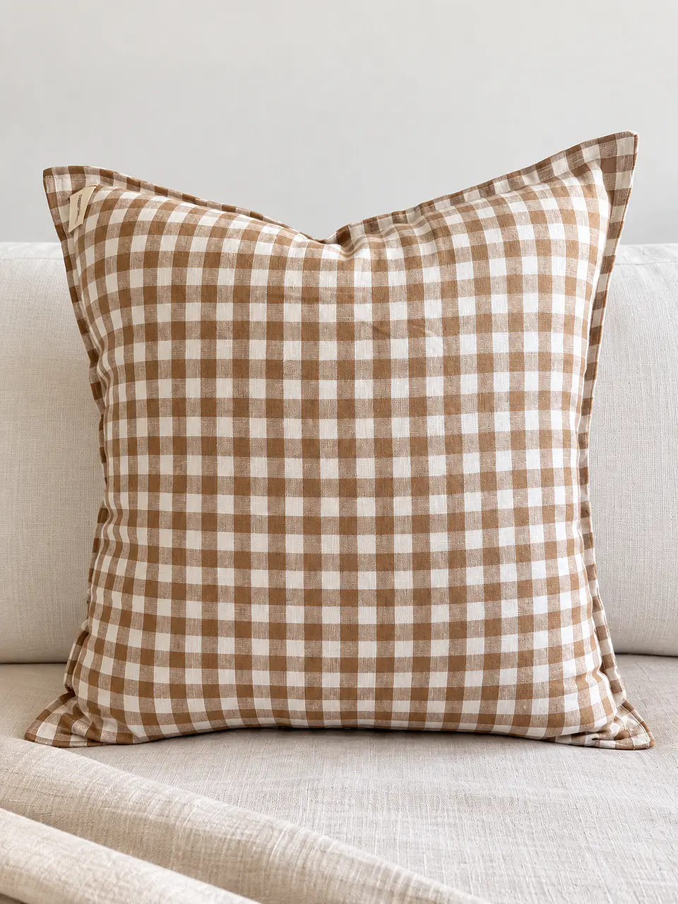 FUNDA DE COJIN 50X50 Checker Taupe  1