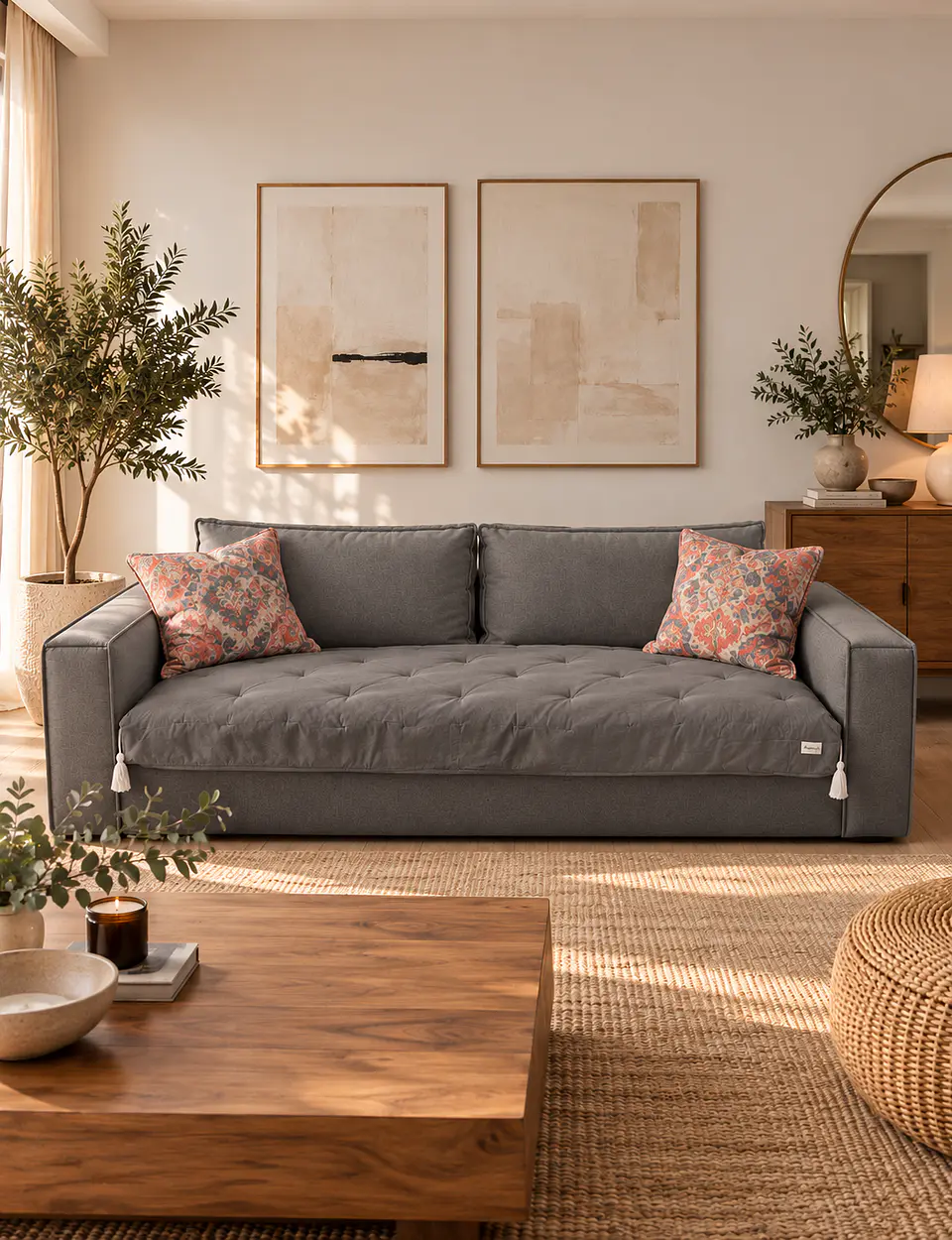PILLOW SOFA O PIECERA GRIS OSCURO 2