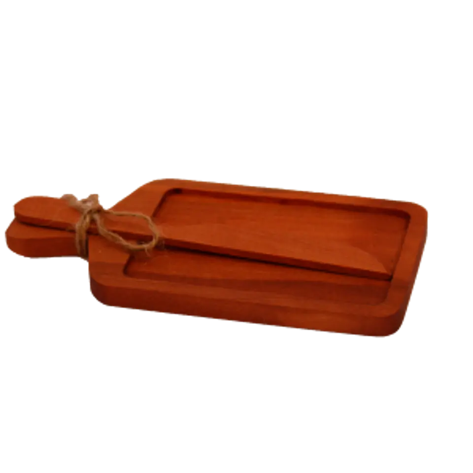 Mantequillera Madera Raulí +Cuchillo 2