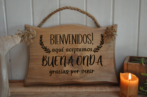 Letreros de madera frases variadas