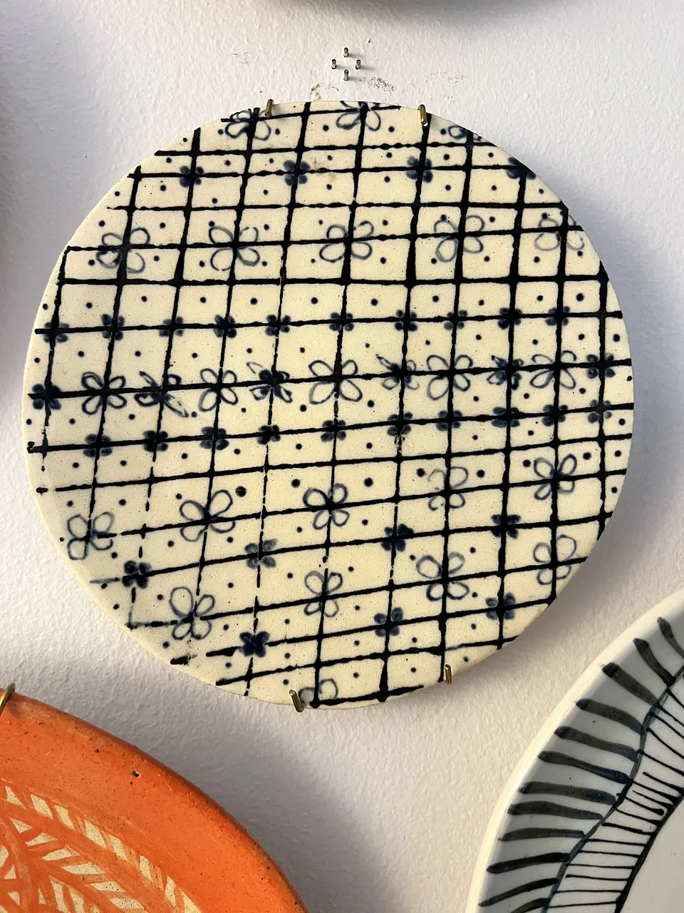 Plato Flores y Rayas 2