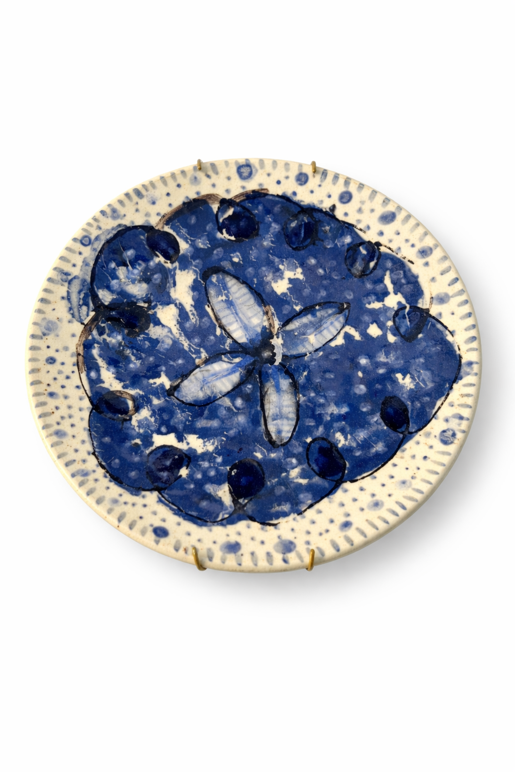 Plato Flor Azúl 1