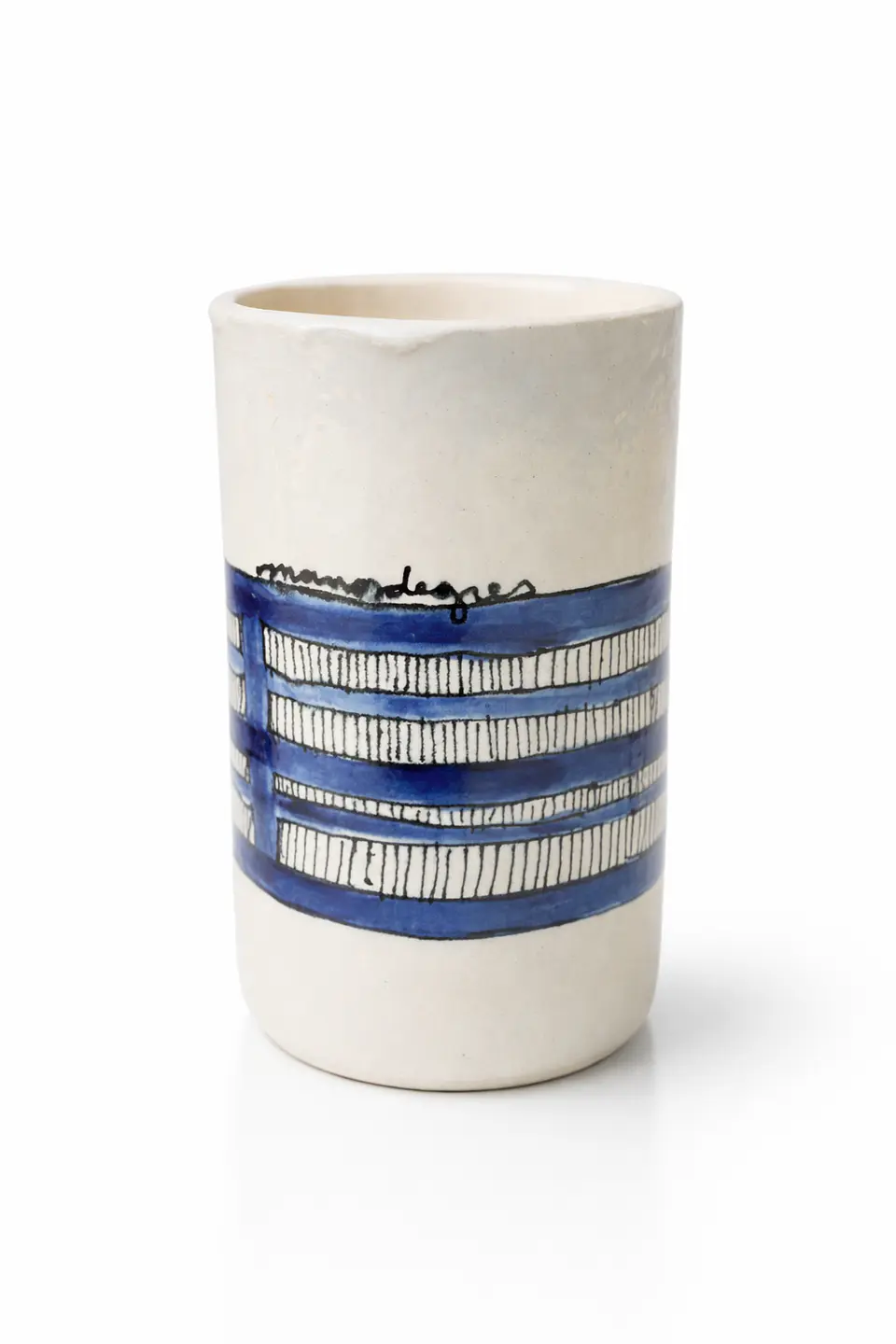 Florero Franja Azul 1