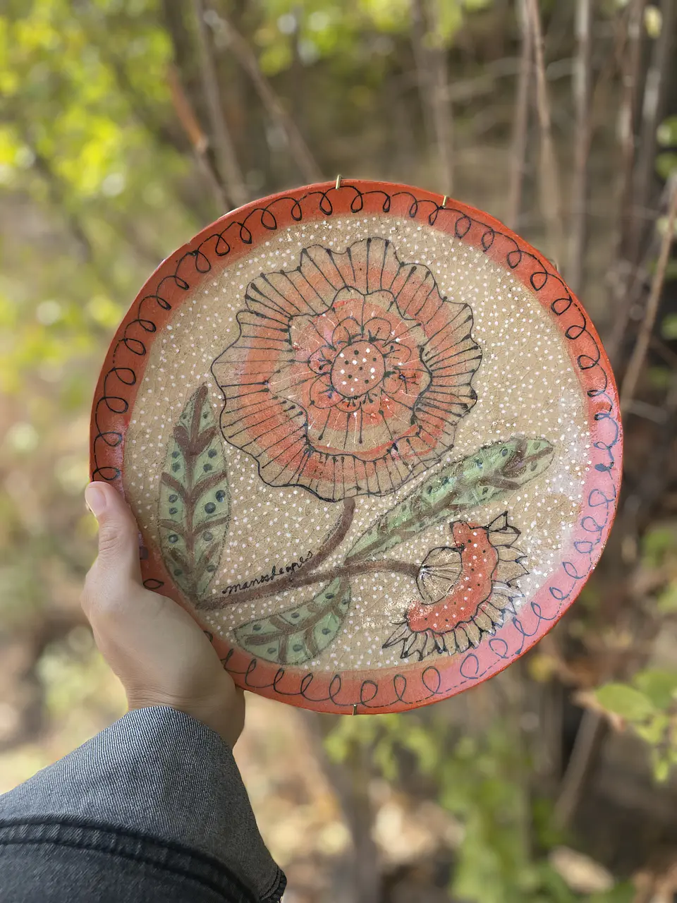 Plato Flor Atardecer 3