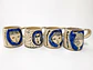 Set 4 Tazas Espresso Caritas Azul - Miniatura 2
