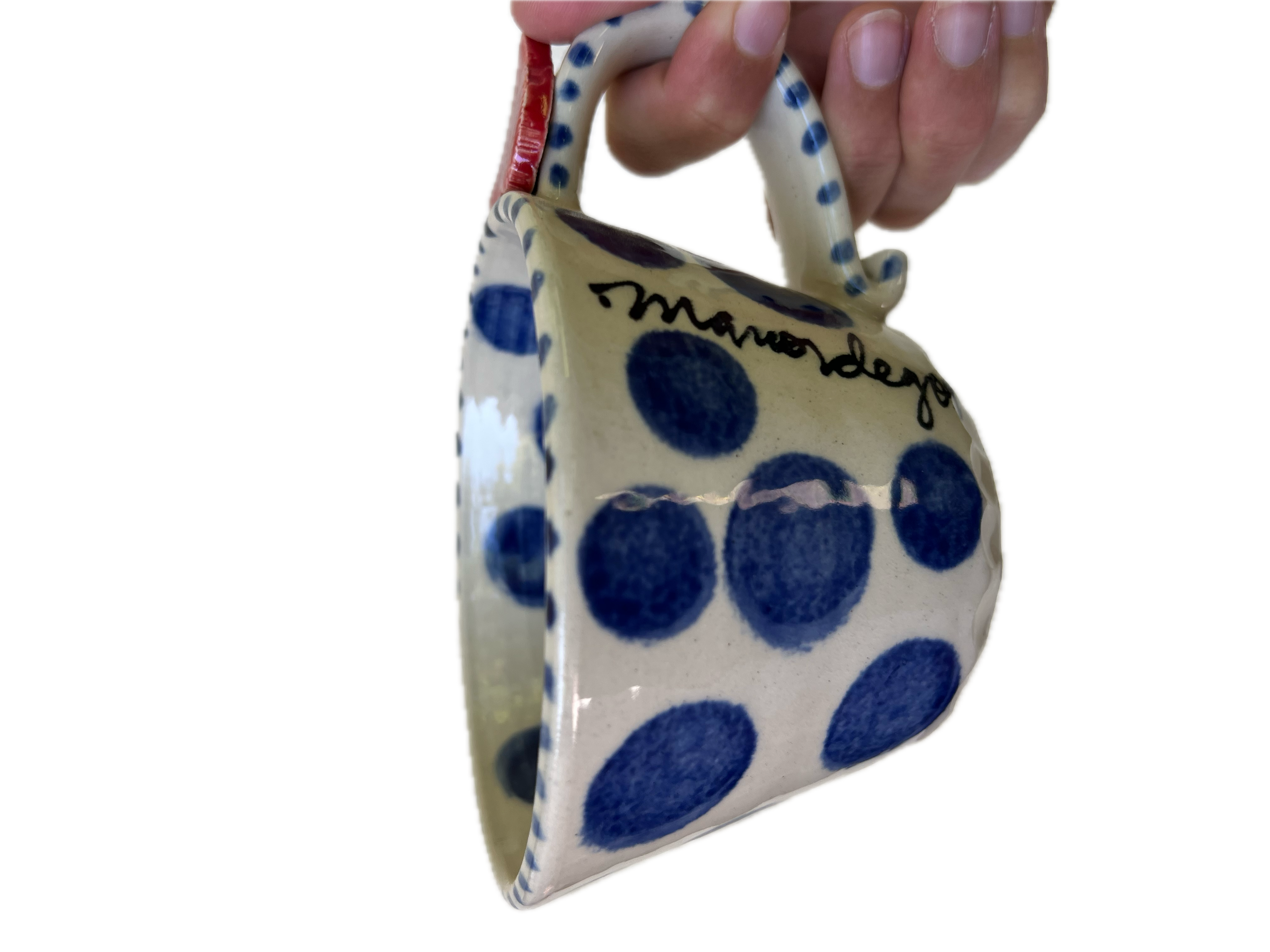 Set 6 Tazones Polka Dots Azul 5