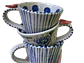 Set 6 Tazones Polka Dots Azul - Miniatura 3