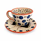 Juego de Tazas y Platos Polka Dots (a pedido) - Miniatura 1