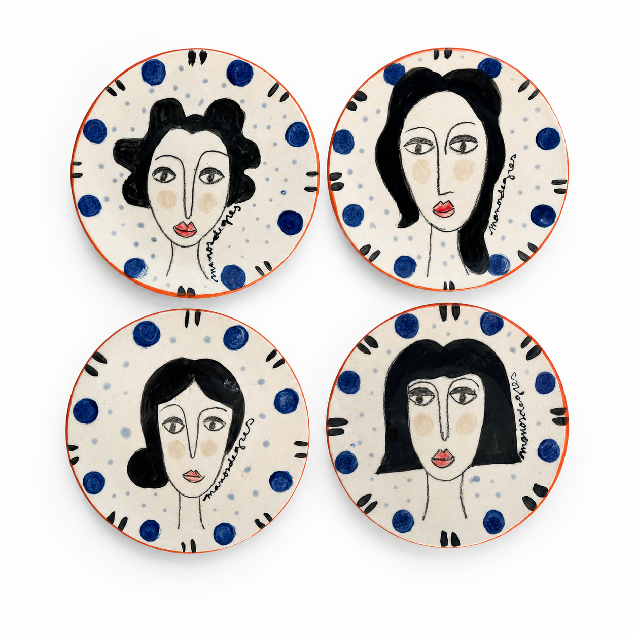 Juego de Tazas y Platos Polka Dots (a pedido) 4