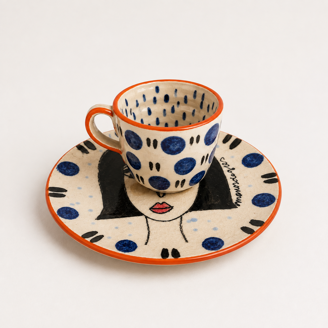 Juego de Tazas y Platos Polka Dots (a pedido) 2