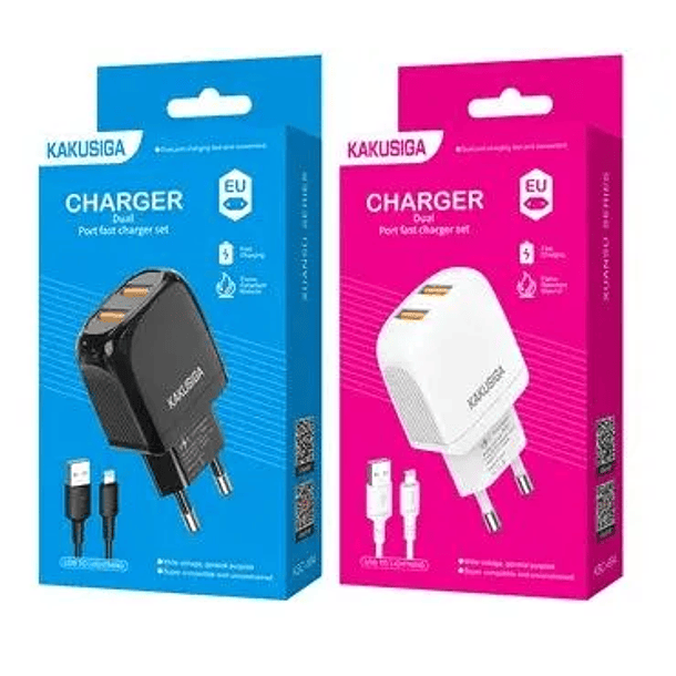 Conjunto de carregador rápido de porta dupla KSC-694 XUANSU (Micro) (UE) 