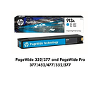 🖨️ Tinteiro HP 913A Ciano (F6T77AE) Original - Para PageWide 352, 377, Pro 377, 452, 477, 552 e 577 3