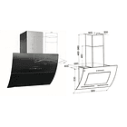 🌀 Exaustor de Cozinha Newmatic H66.9 - 60cm, 3 Velocidades, LED, Preto/Inox 3