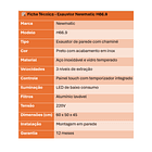 🌀 Exaustor de Cozinha Newmatic H66.9 - 60cm, 3 Velocidades, LED, Preto/Inox 4