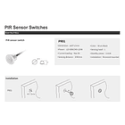 Interruptor de luz ativado por porta única ID01 3