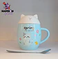 TAZON CON TAPA Y CUCHARA CABEZA DE GATITO - Miniatura 4