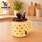 TAZÓN CON TAPA Y BOMBILLA GATO NEGRO CON PUNTOS 3D - Miniatura 5