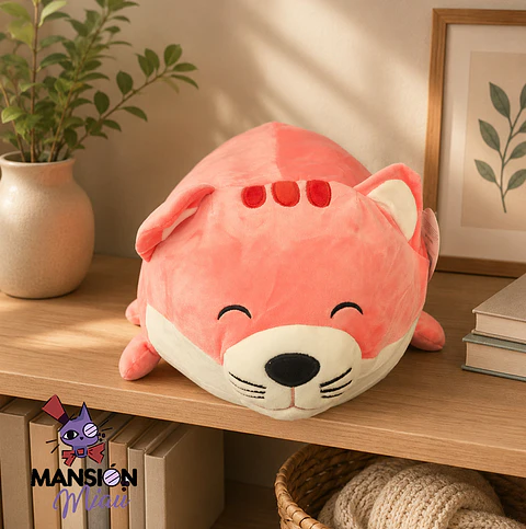 PELUCHE GATO ROSADO ACOSTADO