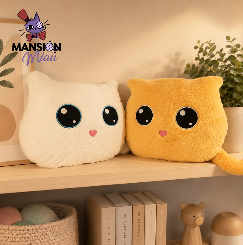PELUCHE COJIN CABEZA DE GATO 2
