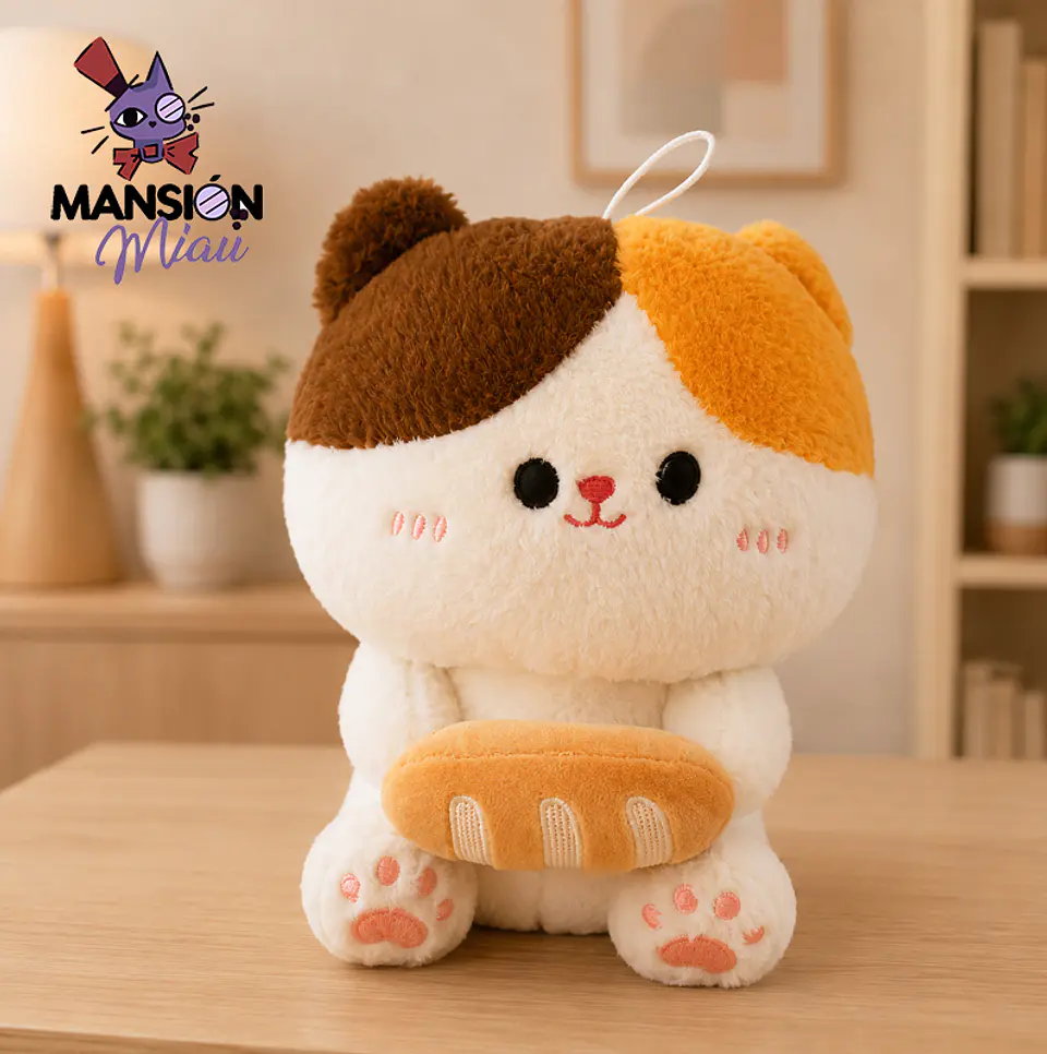 PELUCHE GATO CALICO CON PAN 1