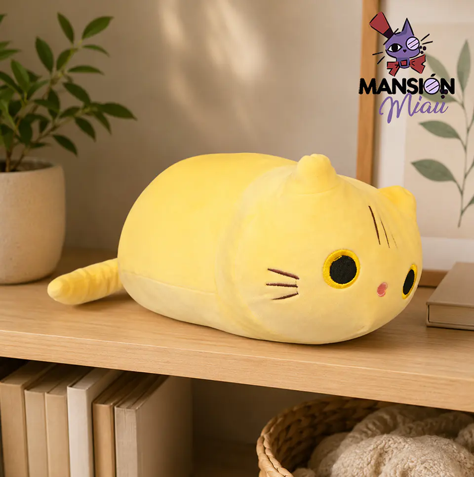 PELUCHE COJIN FORMA DE GATO  25 CM 2