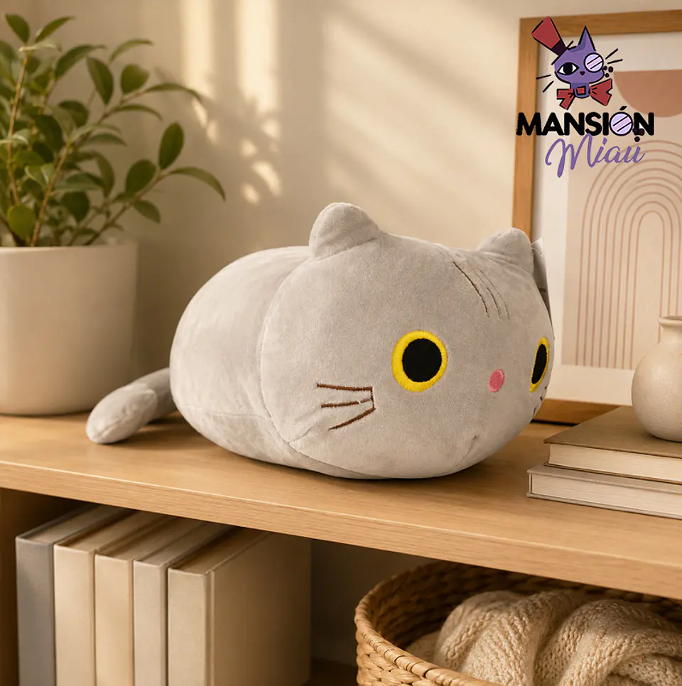 PELUCHE COJIN FORMA DE GATO  25 CM 4