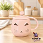 TAZA GATO  MINIMALISTA CON TAPA - Miniatura 4