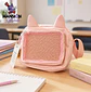 CARTERA OREJAS DE GATO ROSADA - Miniatura 1
